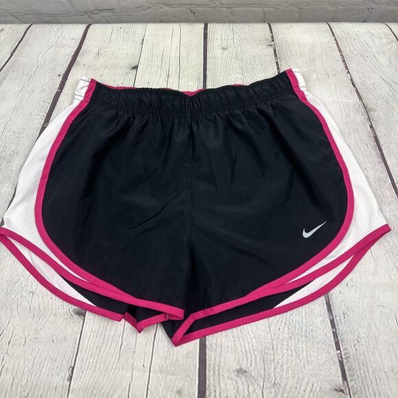 Nike Running Shorts Lot Of 2 Women’s Medium Lined Black Pink Red Dri-Fit Active - Picture 4 of 9
